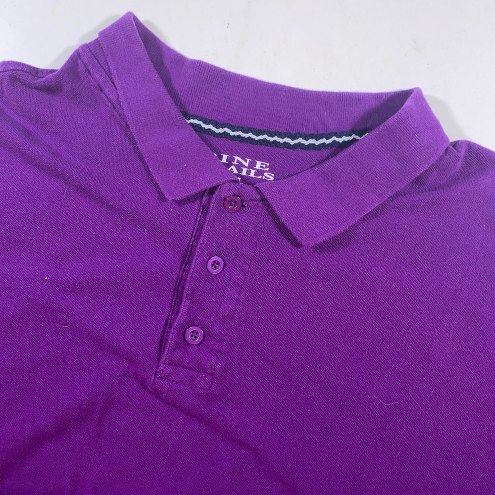 Pine Trails‎ Mens 2XL Purple Short Sleeve Polo Shirt Casual Cotton Top
